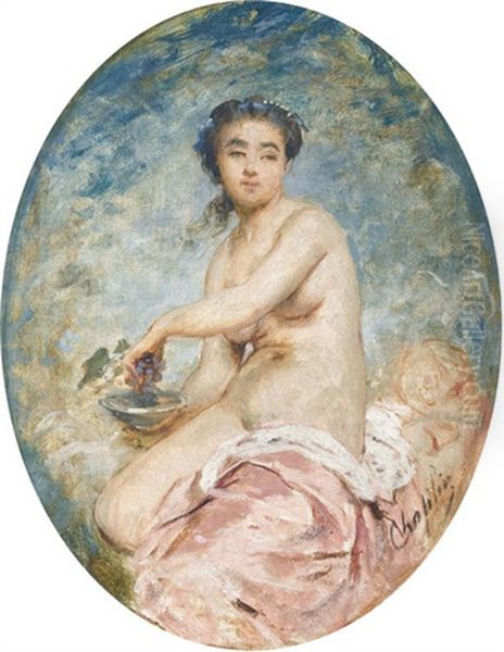 Une Bacchante Oil Painting by Charles Joshua Chaplin