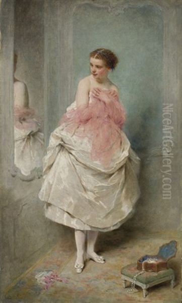 Coquetterie Oil Painting by Charles Joshua Chaplin