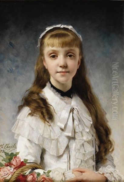 Sweet Innocence Oil Painting by Charles Joshua Chaplin