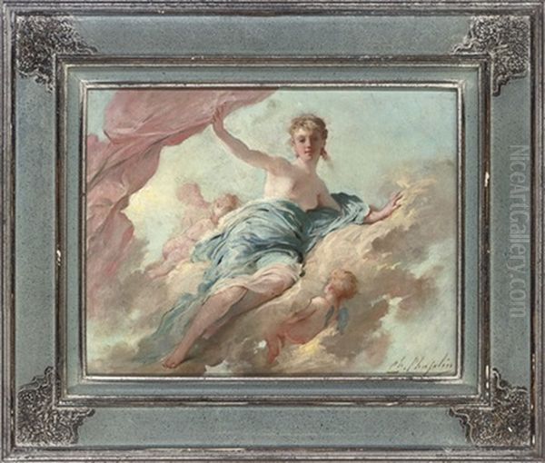 An Allegory Of Love Oil Painting by Charles Joshua Chaplin