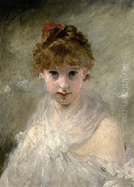 Portrait De Jeune Fille En Buste Oil Painting by Charles Joshua Chaplin