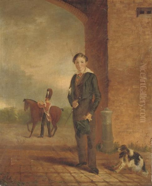 Portrait Of George Dean-pitt (1823-1883) Oil Painting by Thomas Anbury