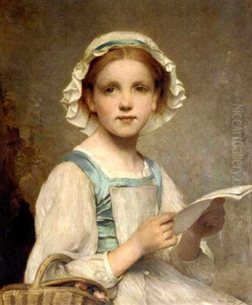 The Letter Oil Painting by Charles Joshua Chaplin