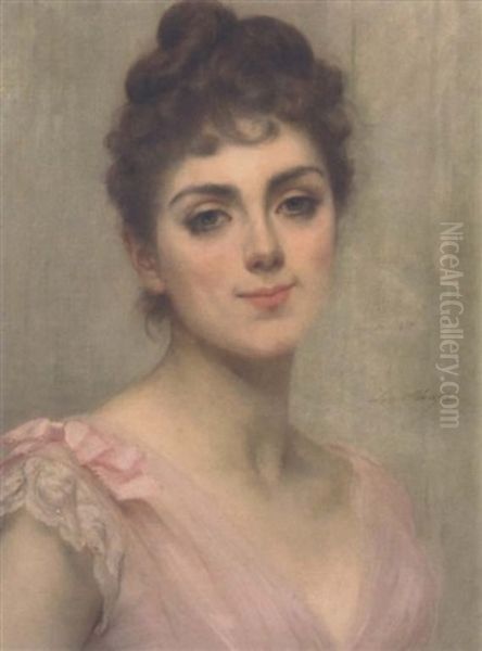 The Coy Look Oil Painting by Charles Joshua Chaplin