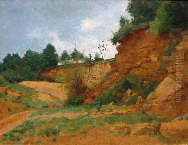 Paysage D'anciennes Carrieres Oil Painting by Emile Ancelet