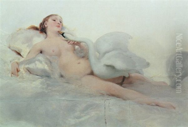 Leda E Il Cigno by Charles Joshua Chaplin