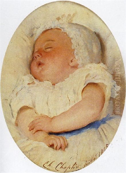 Le Sommeil De Bebe Oil Painting by Charles Joshua Chaplin