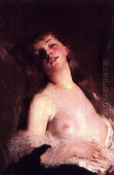 Reverie Oil Painting by Charles Joshua Chaplin