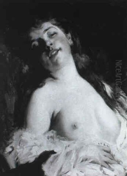 Dreaming Oil Painting by Charles Joshua Chaplin