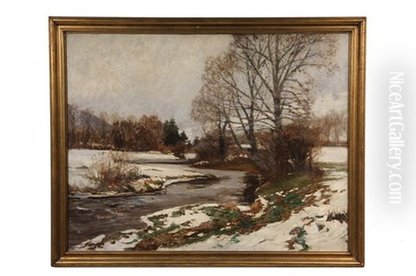 Spring Thaw Oil Painting by Carlton Theodore Chapman