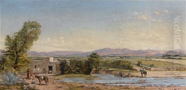 City Of Mexico From The Hacienda De Los Morales Oil Painting by Conrad Wise Chapman