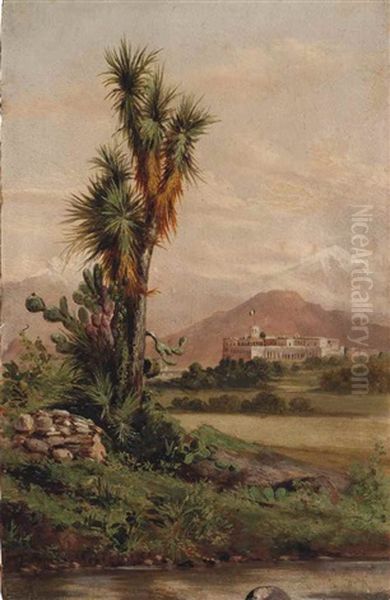 Chapultepec, Desde La Hacienda De Los Morales Oil Painting by Conrad Wise Chapman