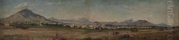 View Of Monterey (on 2 Joined Sheets) Oil Painting by Conrad Wise Chapman