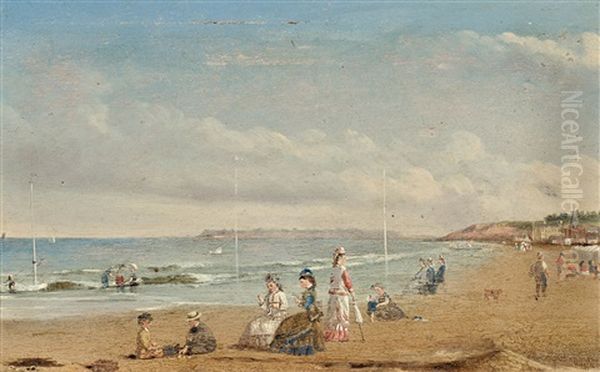 Scene De Plage Oil Painting by Conrad Wise Chapman