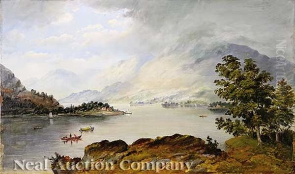 River Landscape Oil Painting by Conrad Wise Chapman