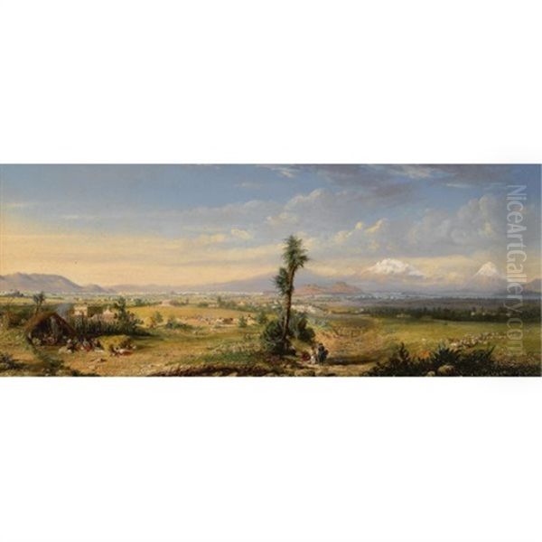 The Valley Of Mexico With A View Of The Popocatepetl And The Ixtlacihuatl by Conrad Wise Chapman