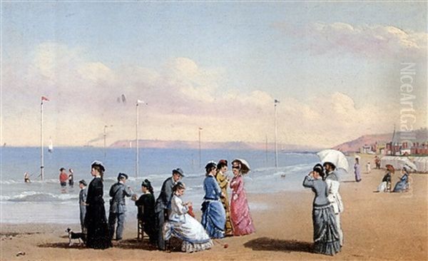 A Day At The Beach Oil Painting by Conrad Wise Chapman