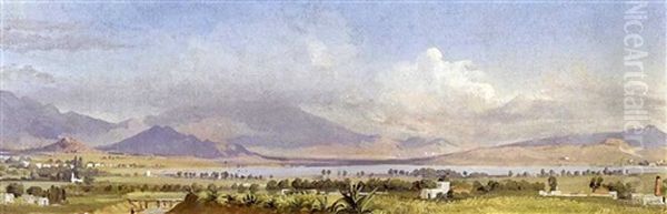 Panoramic View Of The Valley Of Mexico, San Angel Oil Painting by Conrad Wise Chapman