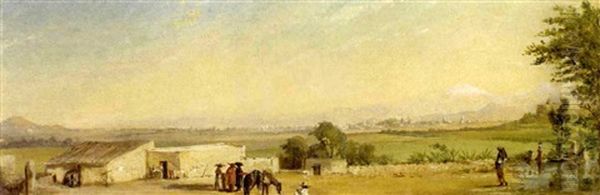 Panoramic View Of Hacienda Morales And Chapultepec Oil Painting by Conrad Wise Chapman