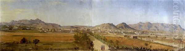 Panoramic View Of Satillo, Mexico Oil Painting by Conrad Wise Chapman