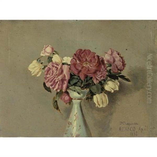 Study Of Roses Oil Painting by Conrad Wise Chapman