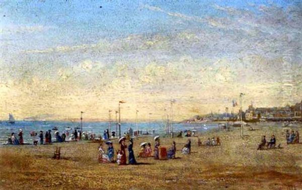 Beach Scene Oil Painting by Conrad Wise Chapman