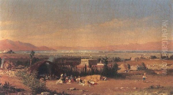 A View Of Texcoco (the Valley Of Mexico) Oil Painting by Conrad Wise Chapman