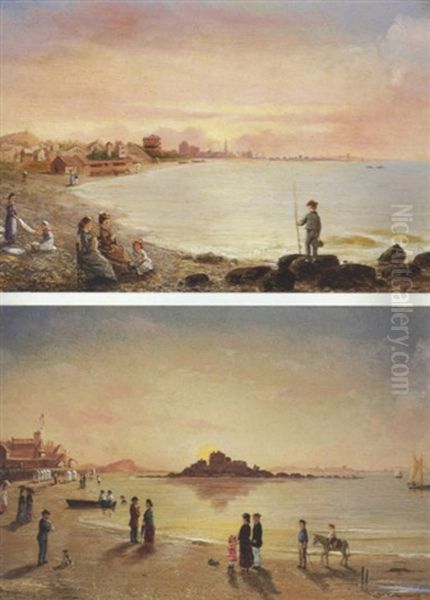 Sunrise And Sunset At Saint Malo Oil Painting by Conrad Wise Chapman