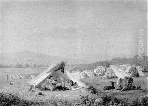 An Encampment In The Italian Campagna Oil Painting by Conrad Wise Chapman