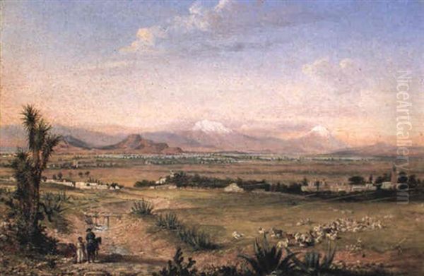 Valle De M,xico Oil Painting by Conrad Wise Chapman