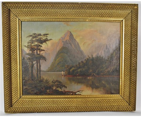 Mitre Peak, Milford Sound, South Island Oil Painting by Ernest Arthur Chapman