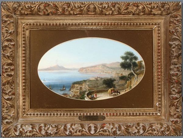 A View Of Sorrento And A View Of Nemi (pair) Oil Painting by John Gadsby Chapman