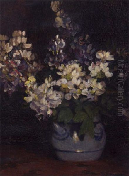 Etude Fleurs Oil Painting by Minerva Josephine Chapman