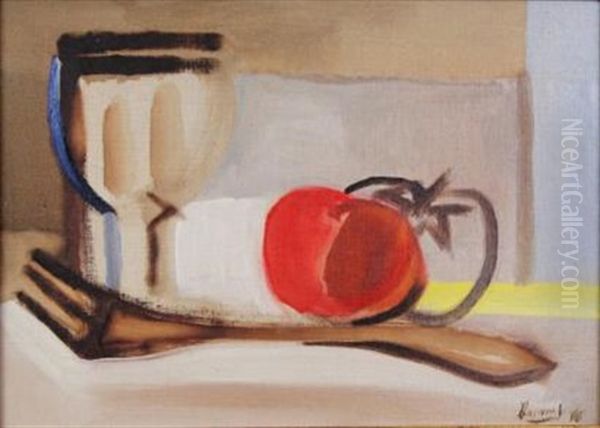 Nature Morte Au Verre, 1946 Oil Painting by Jules (Youla) Chapoval