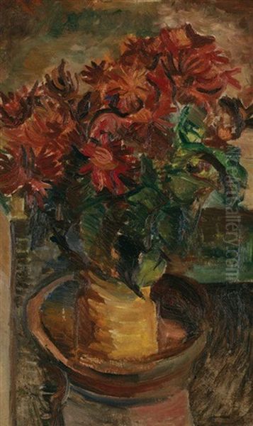 Bouquet De Fleurs Oil Painting by Jules (Youla) Chapoval