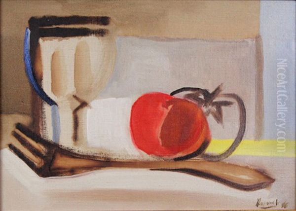 Nature Morte Au Verre Oil Painting by Jules (Youla) Chapoval