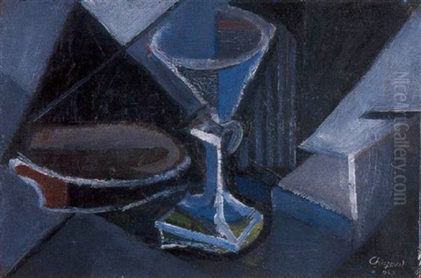 Nature Morte Au Verre Oil Painting by Jules (Youla) Chapoval