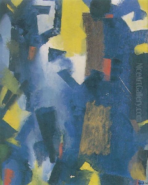 Composition (bleue) Oil Painting by Jules (Youla) Chapoval