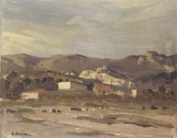 Arriere Pays De Cagnes Oil Painting by Edouard Chappel