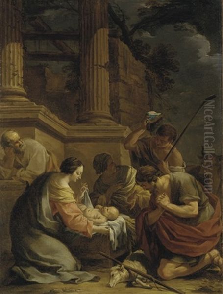 L'adoration Des Bergers Oil Painting by Nicolas Chapron