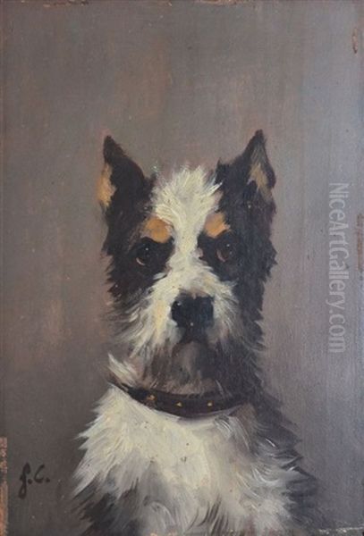 Le Terrier Oil Painting by Jules Chardigny