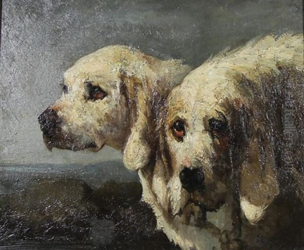 Labrador Oil Painting by Jules Chardigny