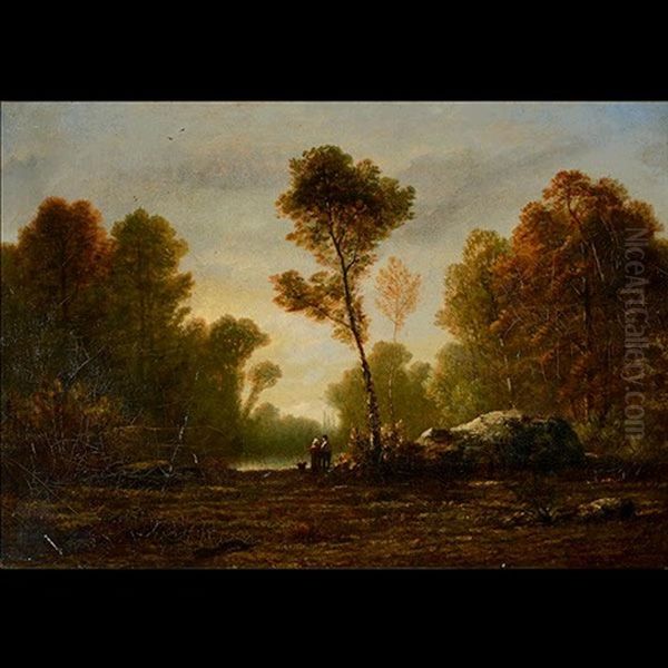 Untitled - Through The Clearing Oil Painting by Gabriel-Gervais Chardin