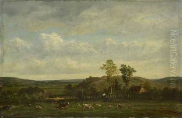 Weidelandschaft Oil Painting by Gabriel-Gervais Chardin