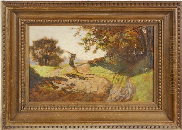 Landscape With A Ravine Oil Painting by Hugo Charlemont