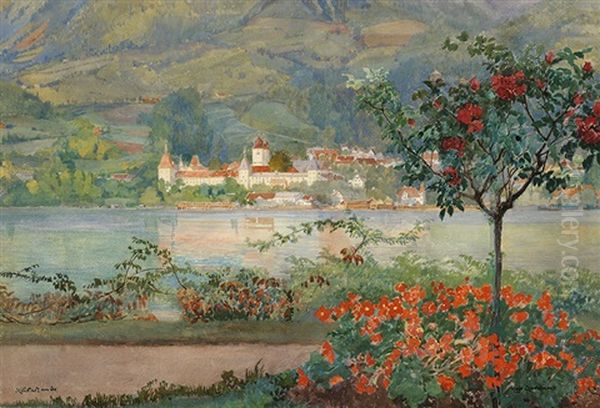 Millstatt Am See Oil Painting by Hugo Charlemont