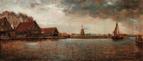 Scene Near Haarlem Oil Painting by Hugo Charlemont