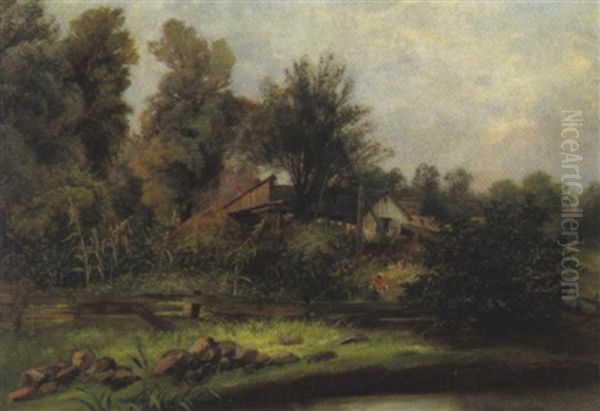 Parthie Aus Der Freudenau Oil Painting by Hugo Charlemont