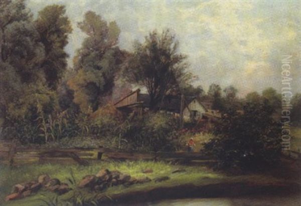 Parthie Aus Der Freudenau Oil Painting by Hugo Charlemont