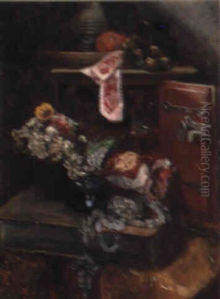 Still Life With Jewellery Oil Painting by Hugo Charlemont